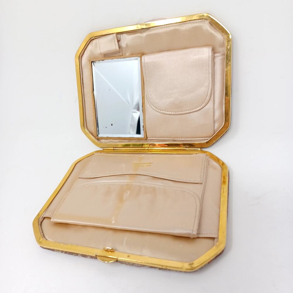 Vintage I.magnin & Co Made In France Women 1960s Wallet With Mirror - Picture 7 of 11